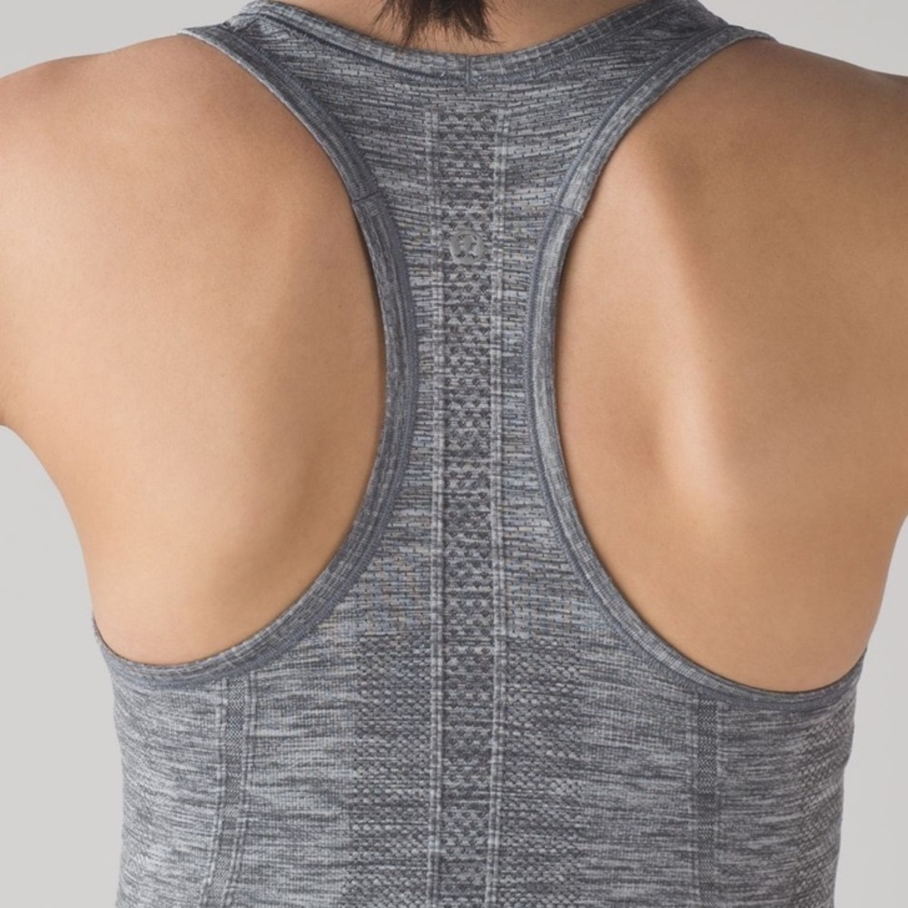 Lululemon Swiftly Tech Racerback Slate/White Like… - image 5